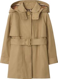 Burberry Cotton Hooded Trench Coat