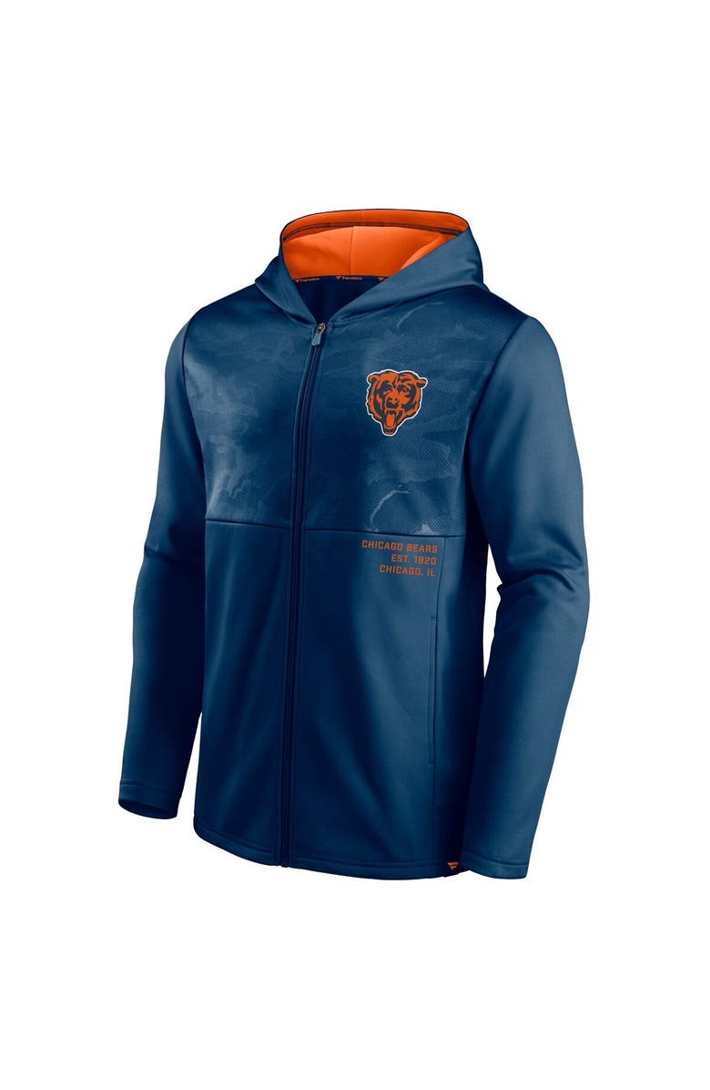FANATICS Men's Fanatics Branded Navy Chicago Bears Defender Full-Zip Hoodie Jacket, Alternate, color, 