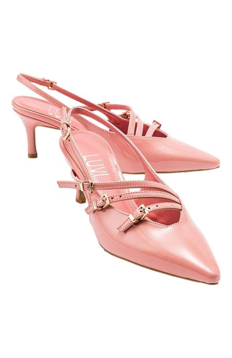 Magra Pointed-Toe Slingback Stiletto
