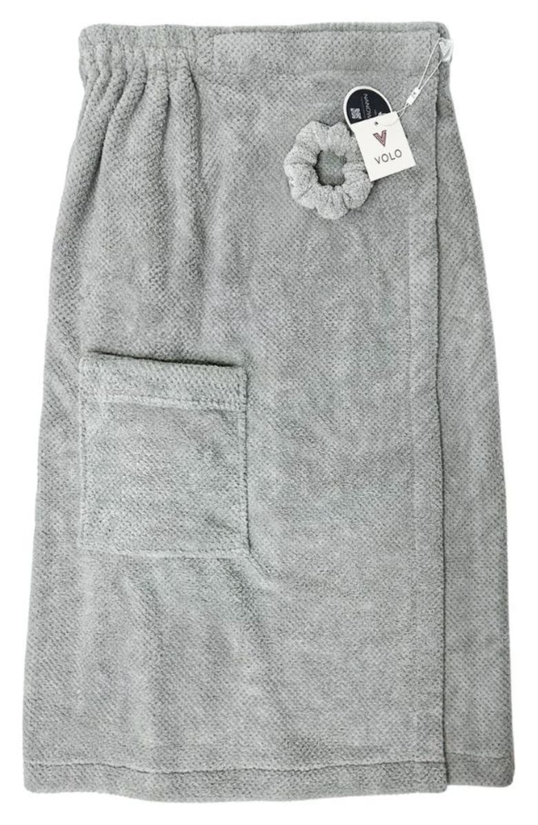 VOLO Spa Wrap & Scrunchie Set $74 Value, Main, color, Luna Gray