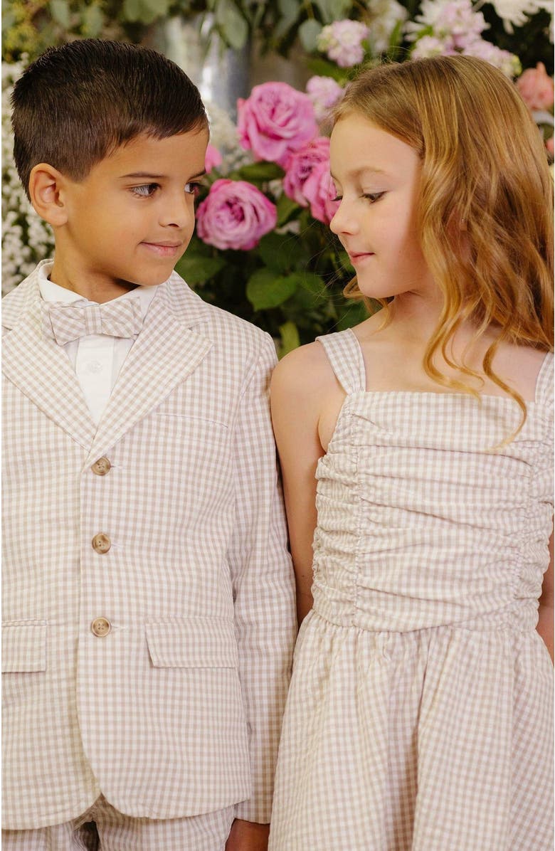 Hope & Henry Girls' Organic Ruched Bodice Party Dress, Kids, Alternate, color, 