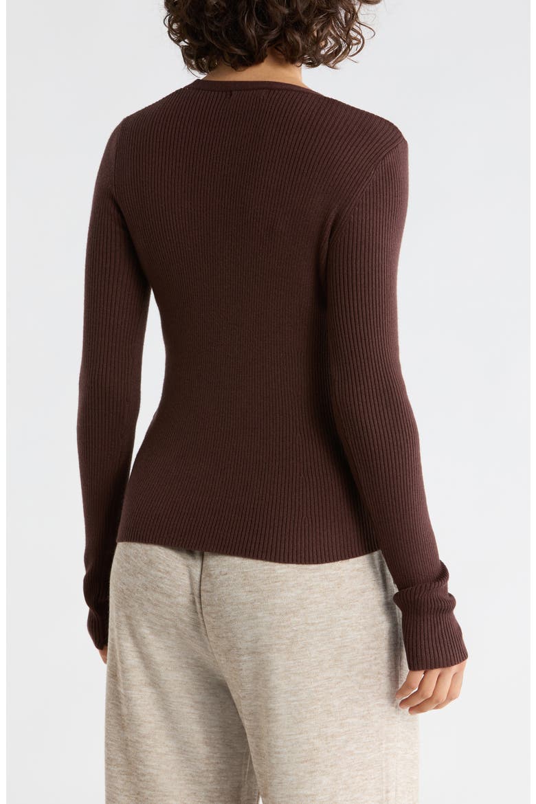V-Neck Cardigan V-Neck Cardigan, Alternate, color, DARK BROWN
