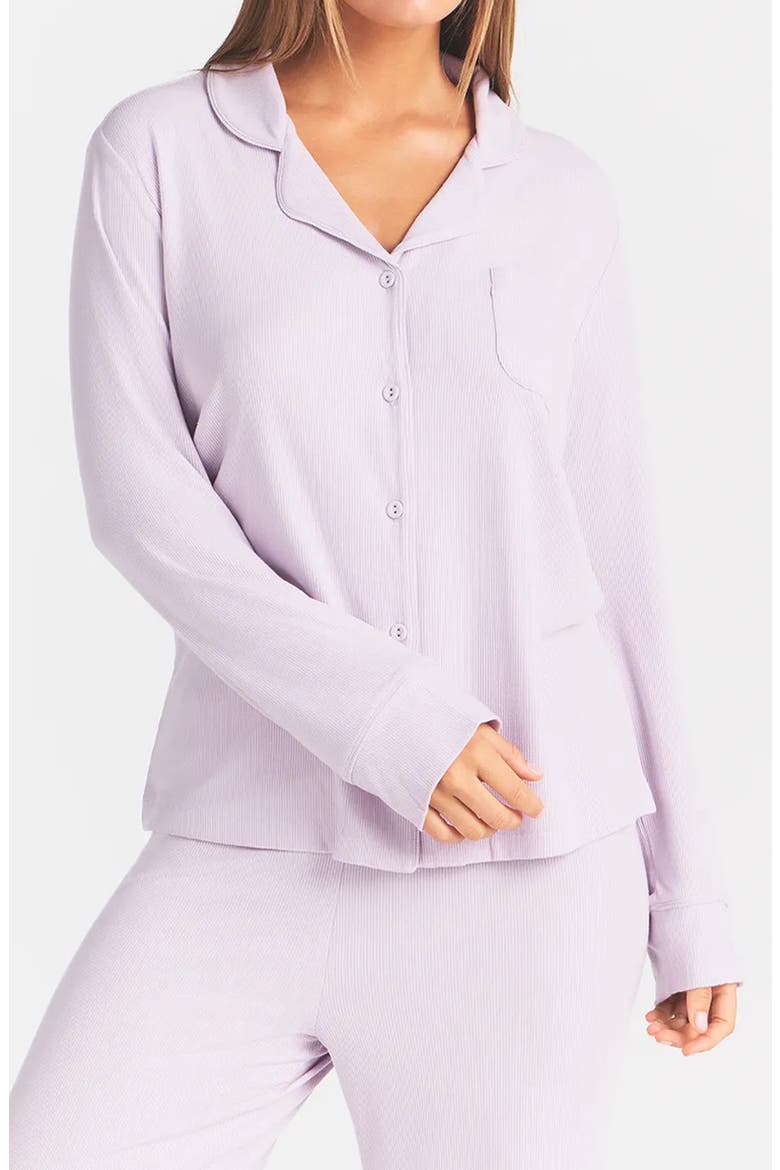 Soft Lounge Rib Sleep Set, Alternate, color, IRIS MICA