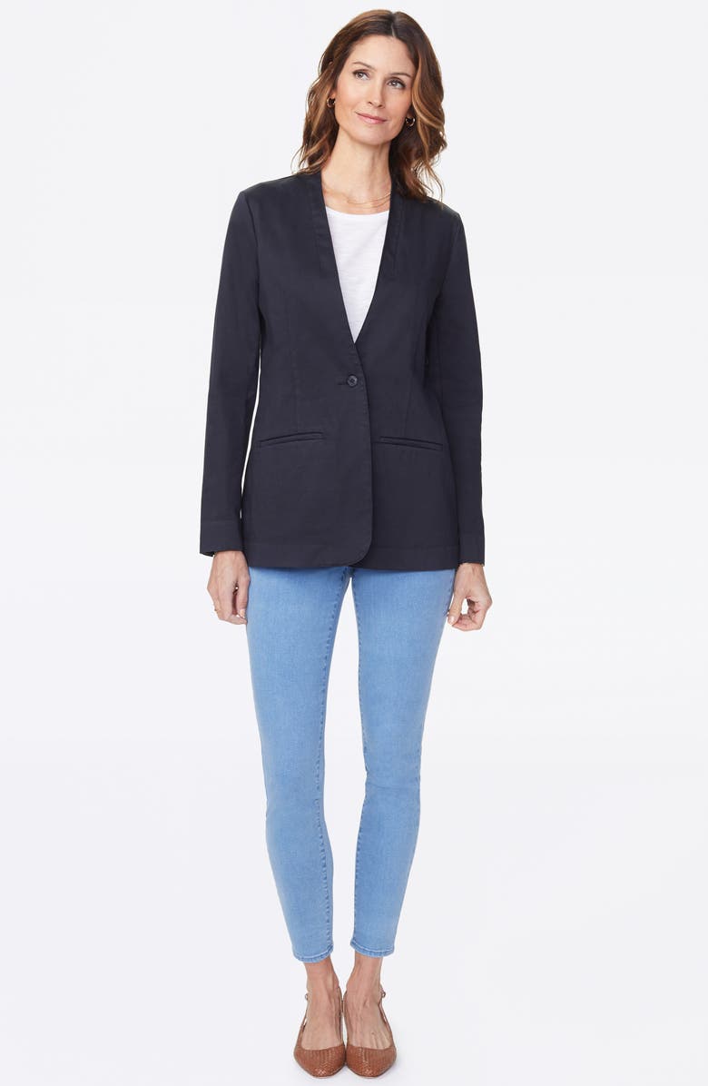 NYDJ One-Button Linen Blend Blazer, Alternate, color, 