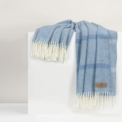 Lands Downunder Montauk Stripe Herringbone Throw In Blue