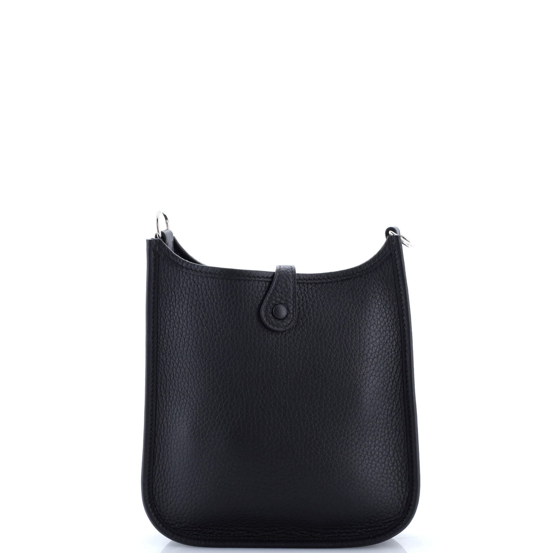 Pre-Owned Hermes Evelyne Bag Gen III Clemence TPM, Alternate, color, Noir