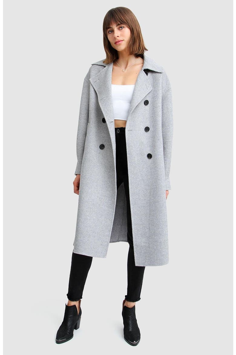 Dream Lover Loose Fit Wool Blend Coat, Main, color, Grey