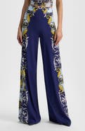 Alice + Olivia Athena Scarf Print Wide Leg Pants
