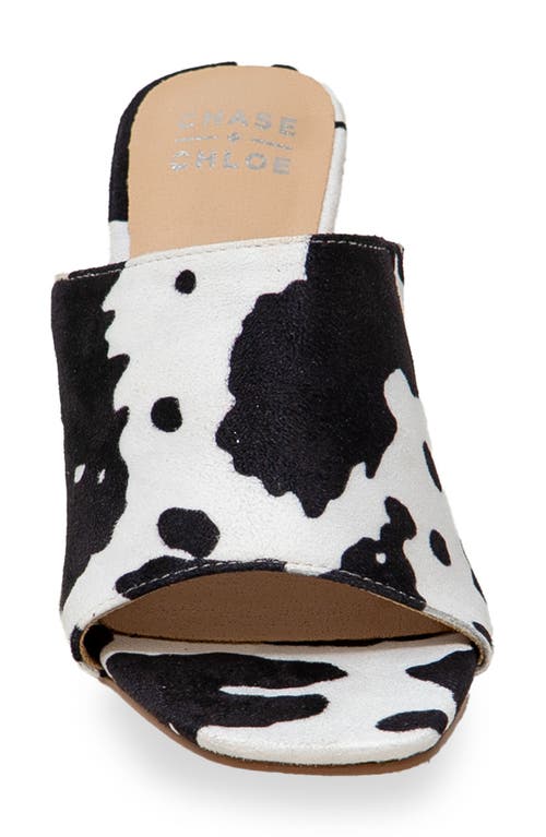 Chase & Chloe Chase And Chloe Open Toe Mule In Animal Print