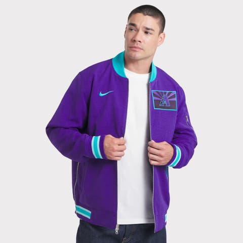 Men's Nike  Purple Arizona Diamondbacks 2025 City Connect Authentic Collection Full-Zip Bomber Jacket