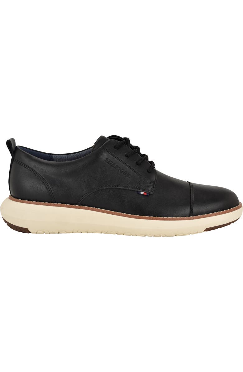 Tommy Hilfiger Fader Faux Leather Cap Toe Derby, Alternate, color, Black