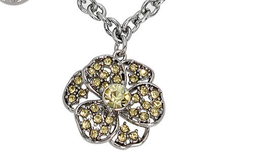 KURT GEIGER KURT GEIGER LONDON FLOWER STONE CHARM NECKLACE