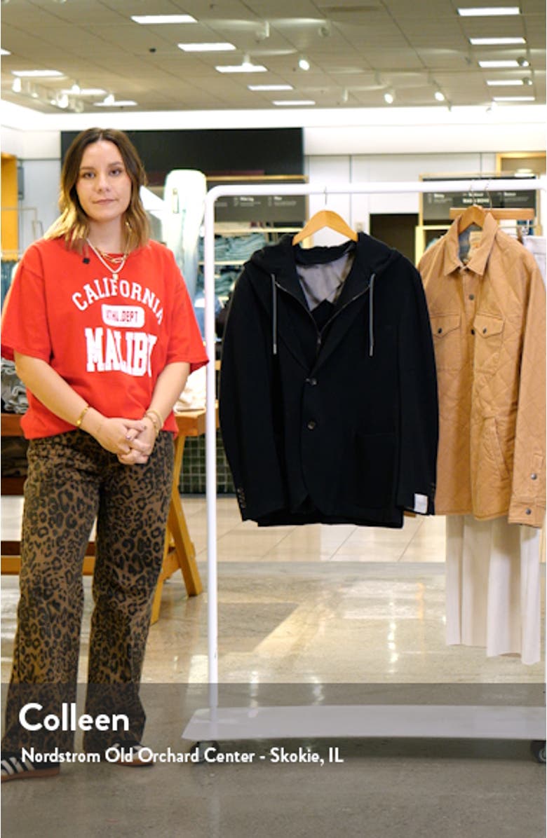 Wolsey Wool Sport Coat with Removable Zip Hoodie Bib, sales video thumbnail