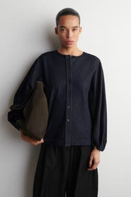 COS Rounded Denim Top