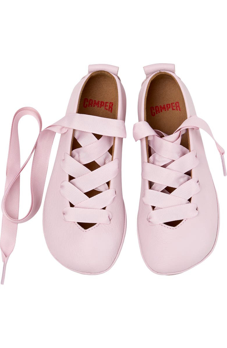 Camper Kids' Right Lace-Up Flat, Alternate, color, Pastel Pink