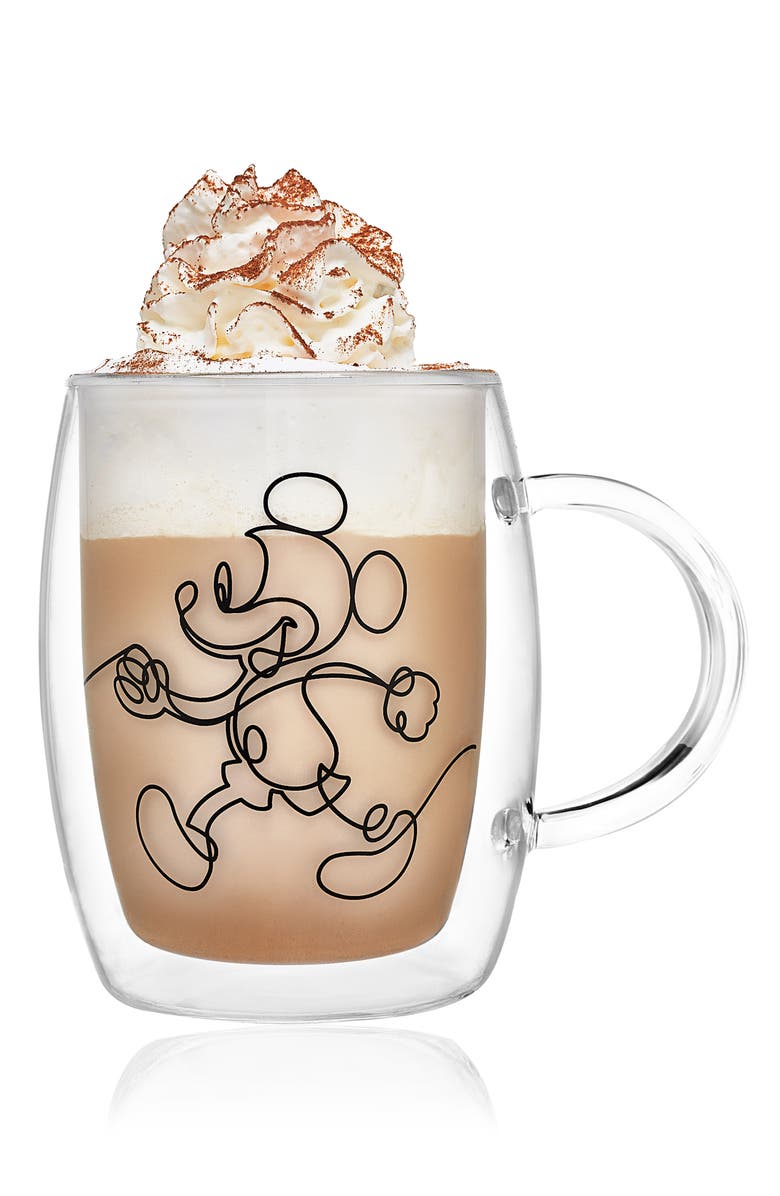 JoyJolt Disney Mickey Pluto Aroma Glasses - Set of 2, Alternate, color, Clear