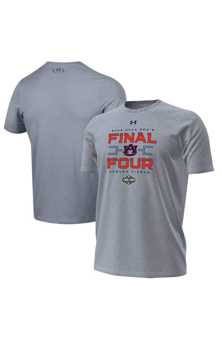 Under Armour Men's Under Armour Gray Auburn Tigers 2025 NCAA Men's Basketball Tournament March Madness Final Four Locker Room T-Shirt, Alternate, color, 