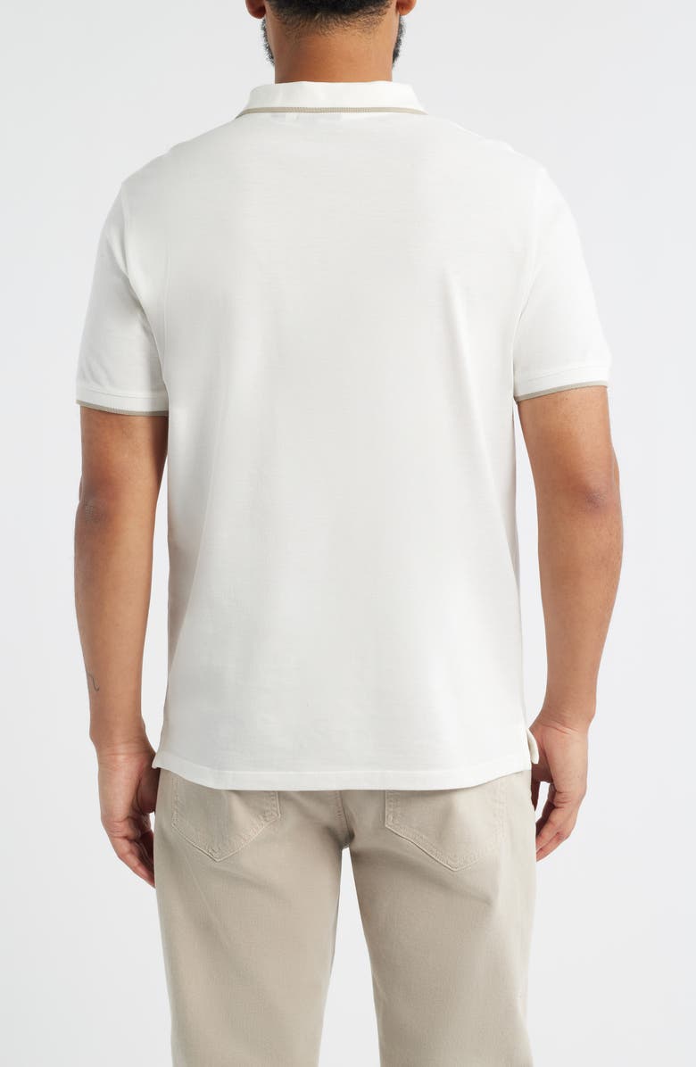 Emporio Armani Piqué Johnny Collar Polo, Alternate, color, Solid White
