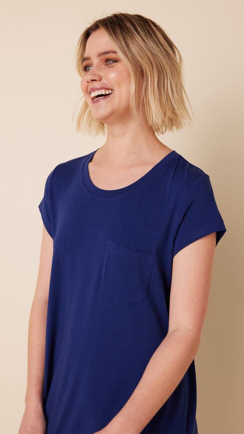 The Cat's Pajamas Pima Knit Short Sleeved Sleep Shirt In Multi