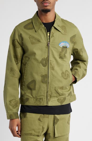 BB Workman Cotton Herringbone Zip Jacket