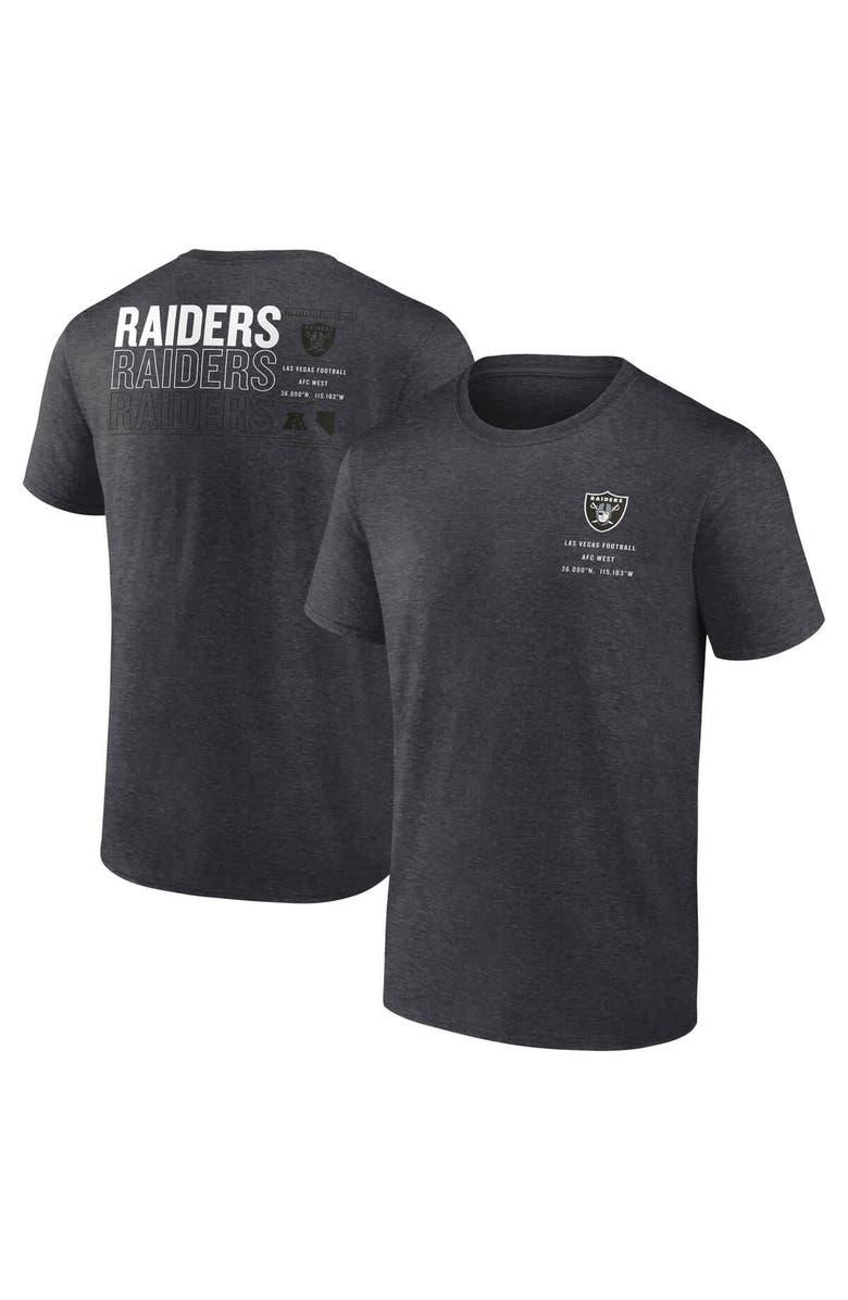 FANATICS Men's Fanatics Charcoal Las Vegas Raiders Repeat Stats T-Shirt, Main, color, Charcoal