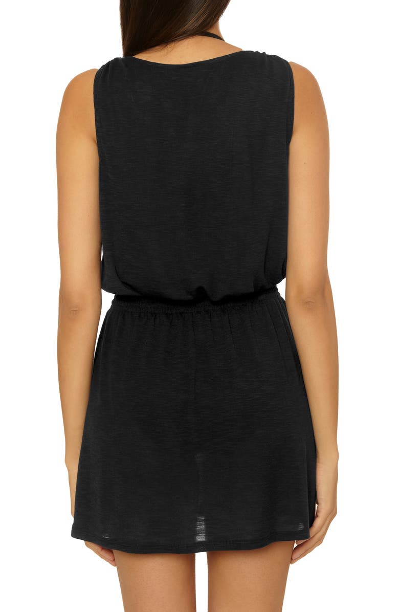 Becca Breezy Basics Cover-Up Dress, Alternate, color, Black