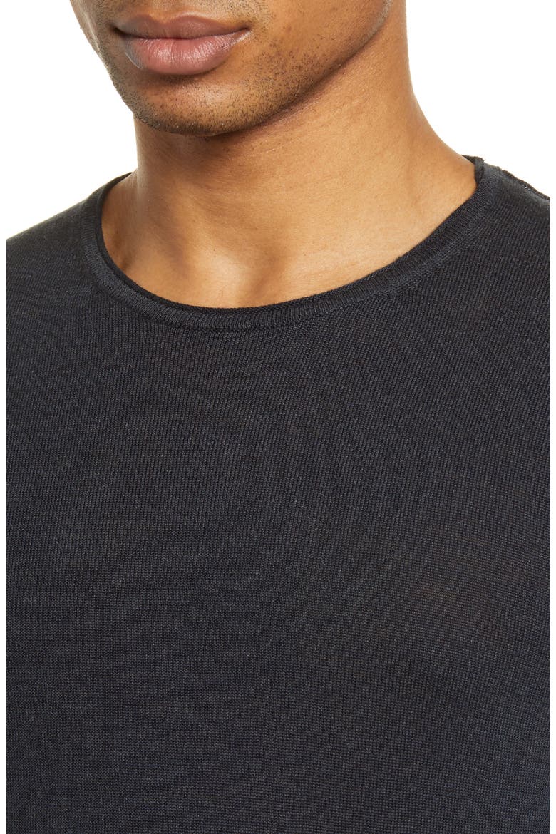 Trent Crewneck Wool Blend Sweater, Alternate, color, NAVY