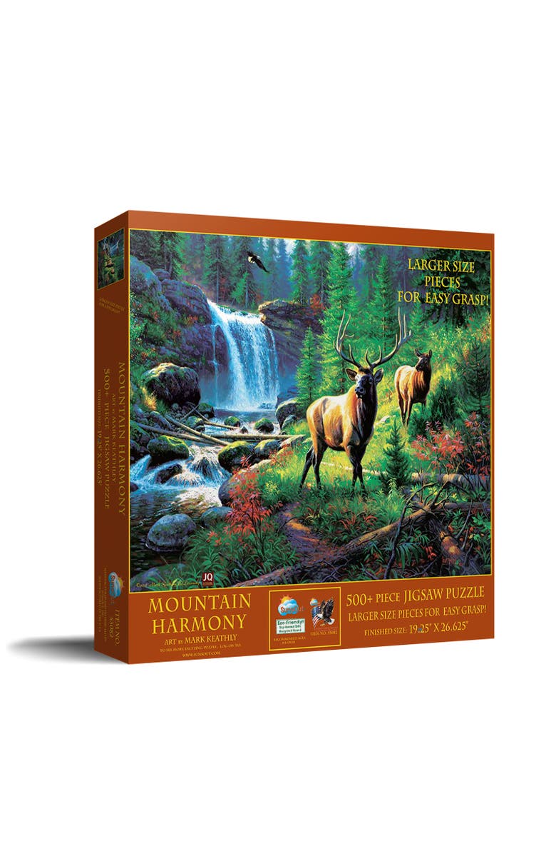 Sunsout Mountain Harmony 500 piece Jigsaw Puzzle for Adults Large Pieces, Main, color, Multicolor
