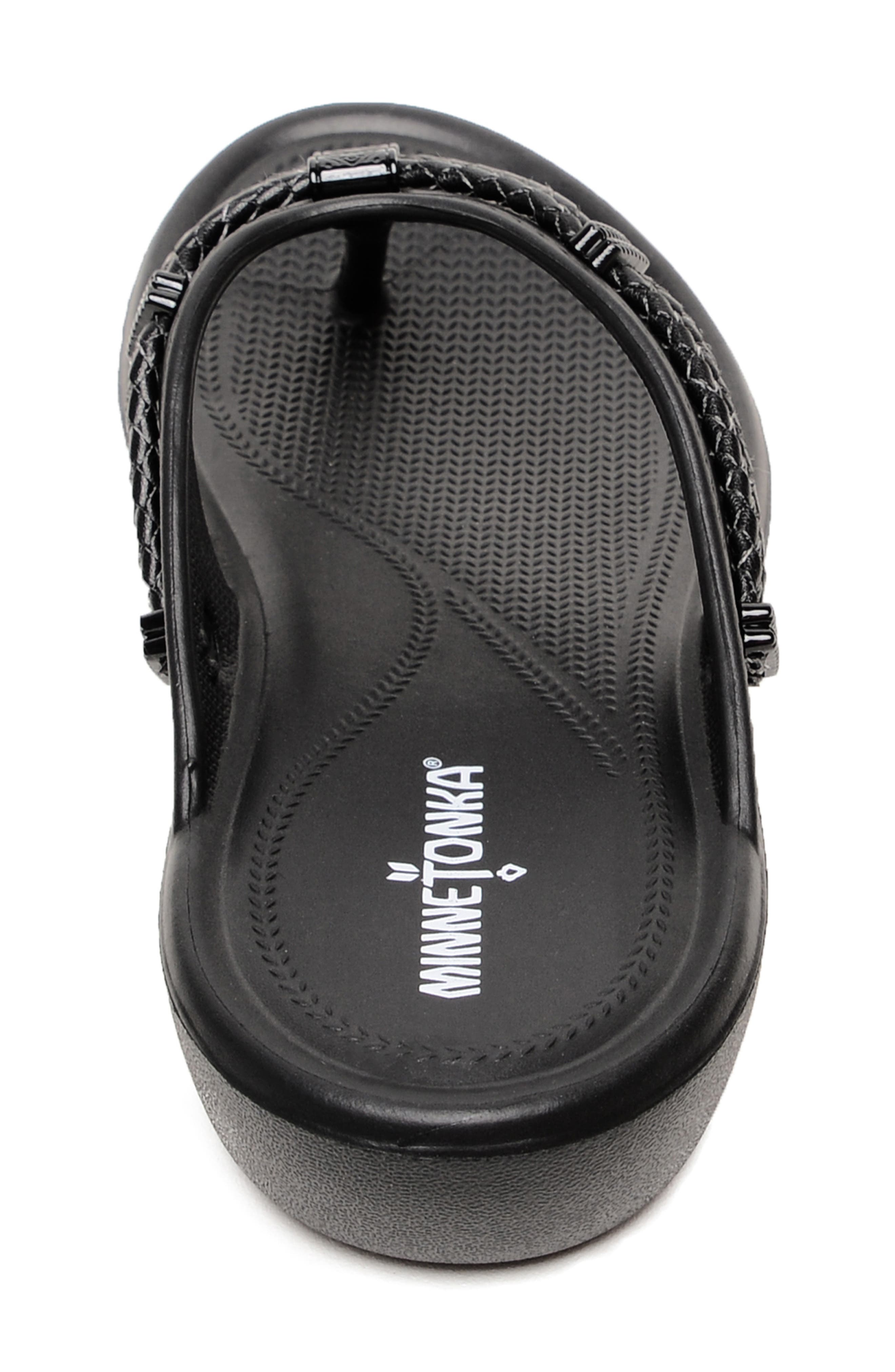 Minnetonka Silverthorne Prism Waterproof Flip Flop, Alternate, color, Black