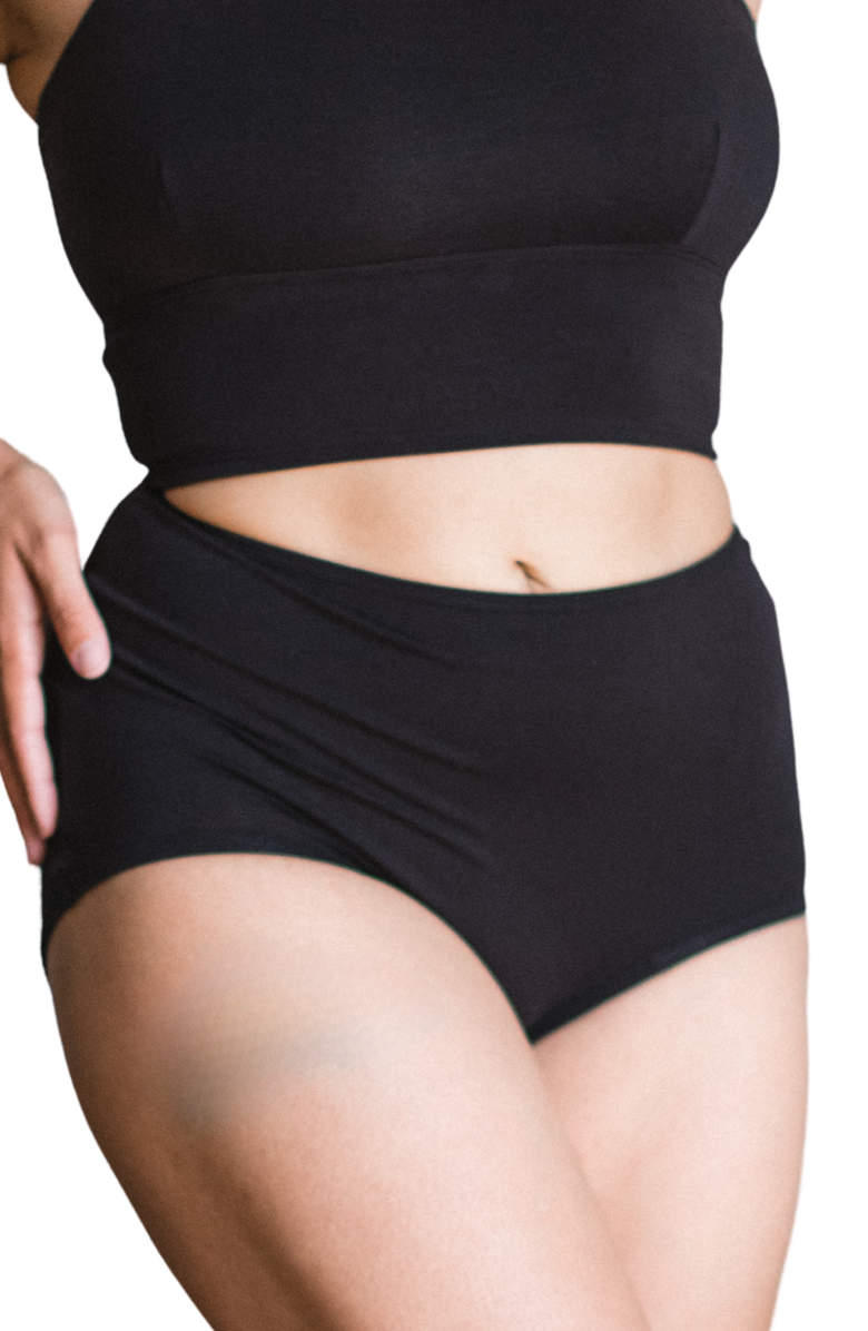 Proclaim Organic Cotton High Rise Brief, Alternate, color, Black