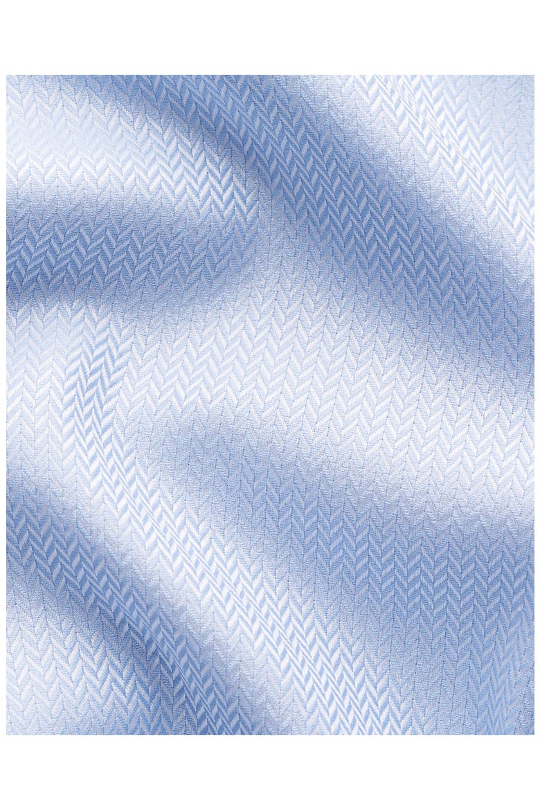 Contemporary Fit Herringbone Cotton Shirt, Alternate, color, LIGHT BLUE