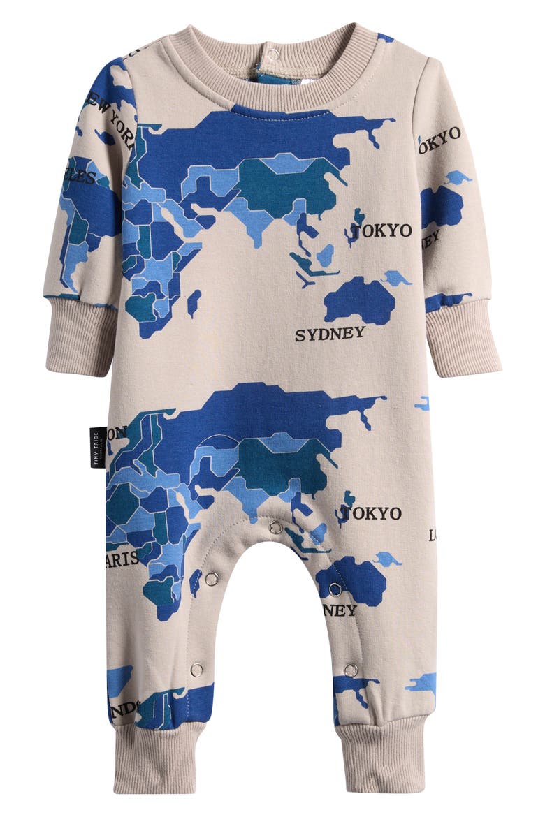 World Tour Cotton Romper, Main, color, GREY