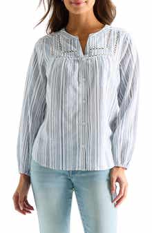 Lucky Brand Stitched Yoke Long Sleeve Button-Up Shirt