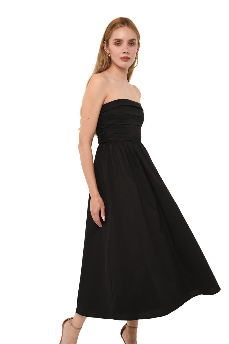 Convertible Strapless Dress, Alternate, color, BLACK