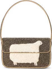 STAUD Tommy Beaded Shoulder Bag