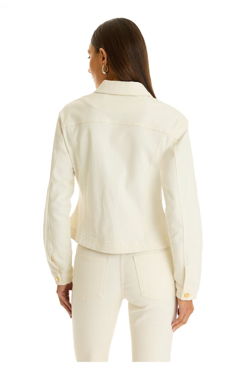 The Noli Shop Bethanie Denim Jacket, Alternate, color, Ivory