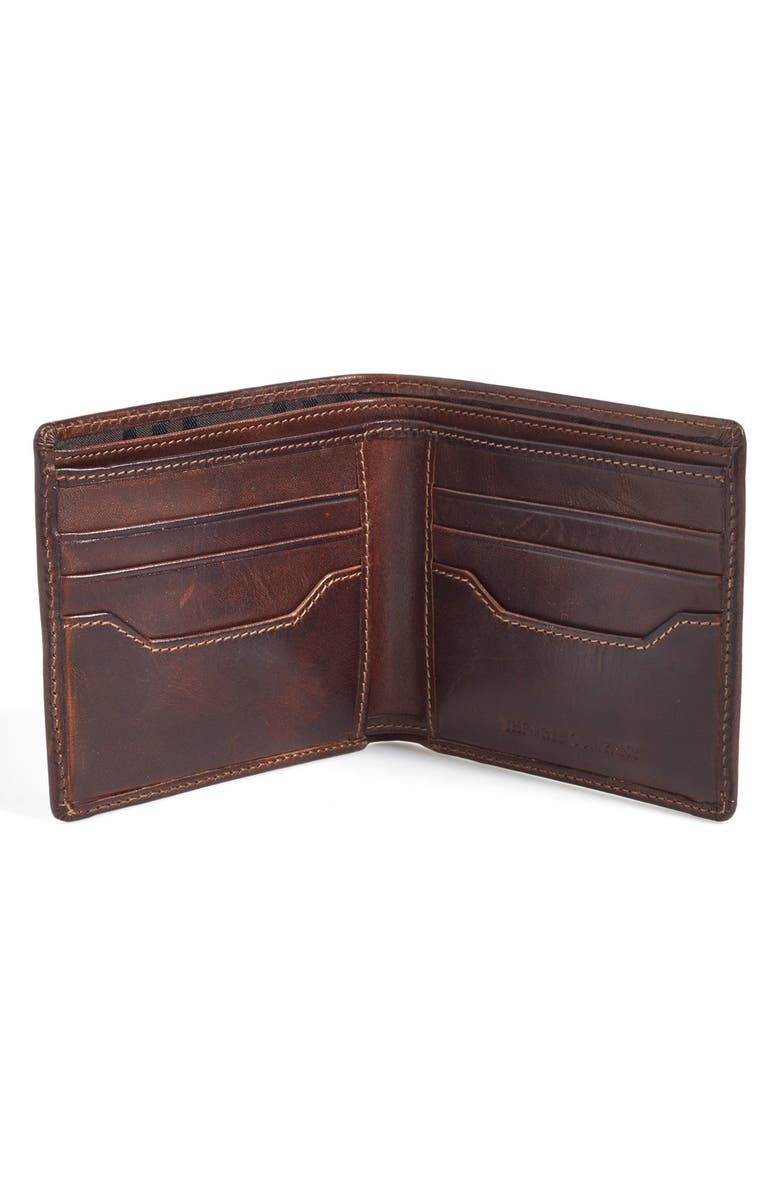 Frye 'Logan' Leather Billfold Wallet, Alternate, color, Slate