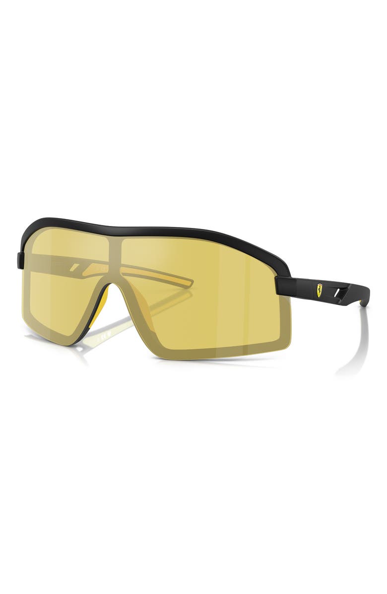 Scuderia Ferrari 43mm Shield Sunglasses, Alternate, color, Matte Black