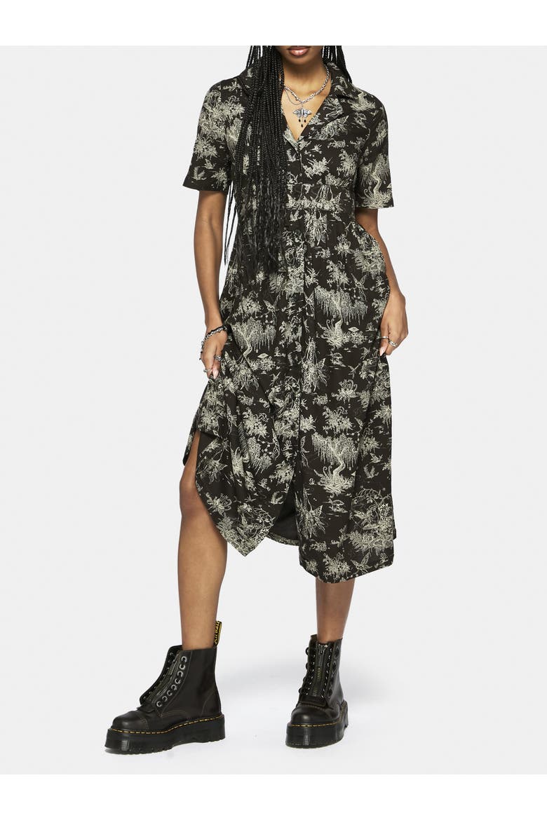 Zorya Winter Maypole Midi Shirt Dress, Alternate, color, Grey