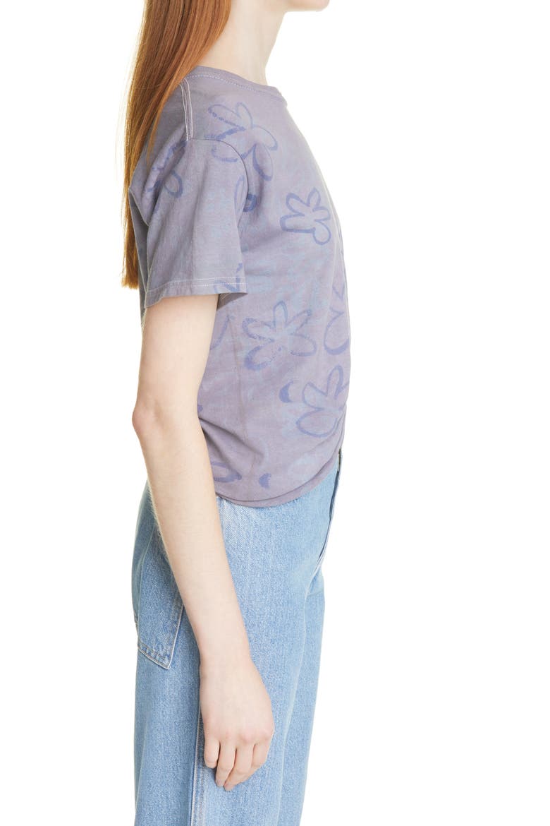 Ring Detail Tie Dye T-Shirt, Alternate, color, NAVY FLORAL