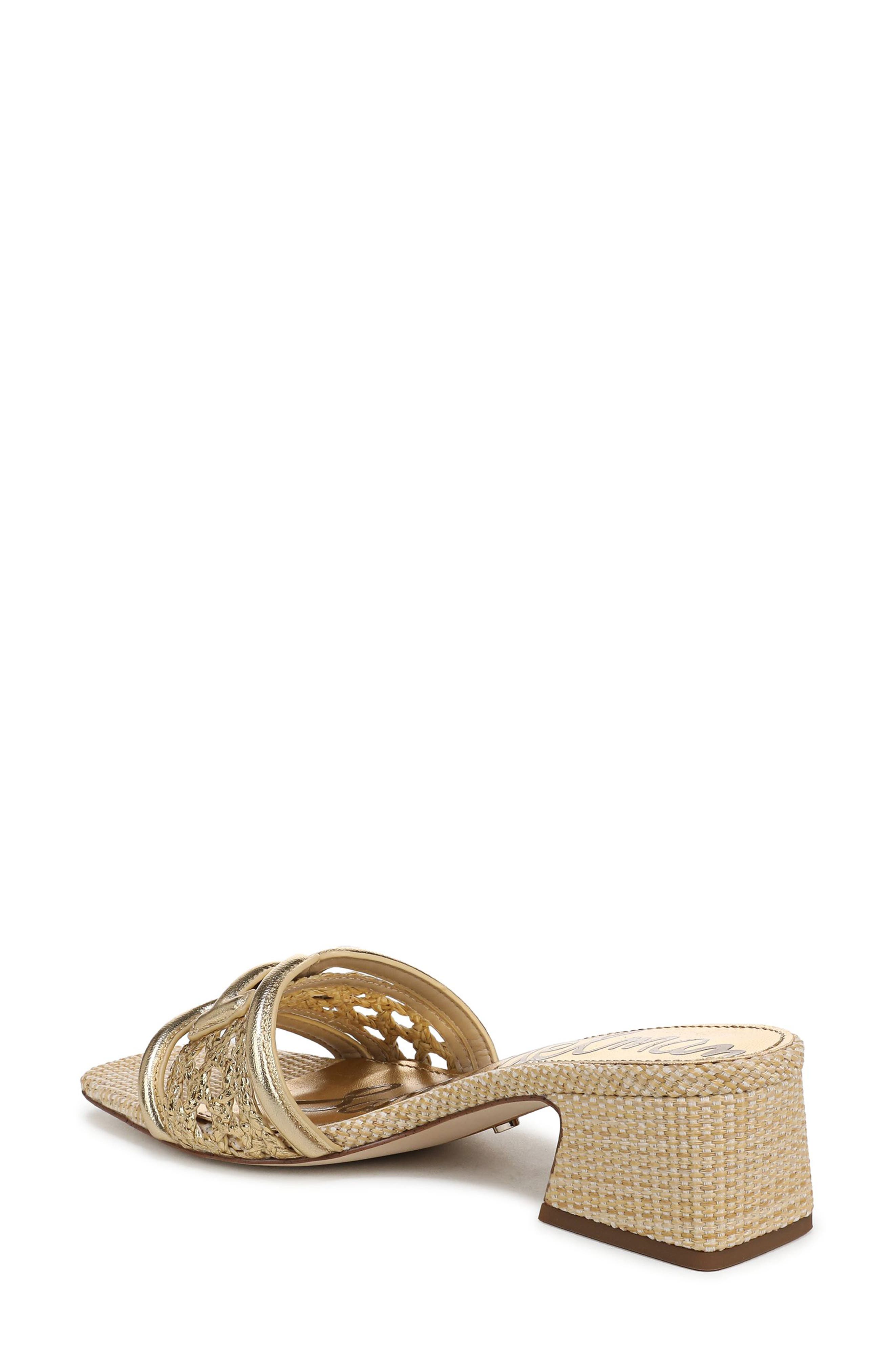 Waylon Woven Sandal, Alternate, color, AMBER GOLD