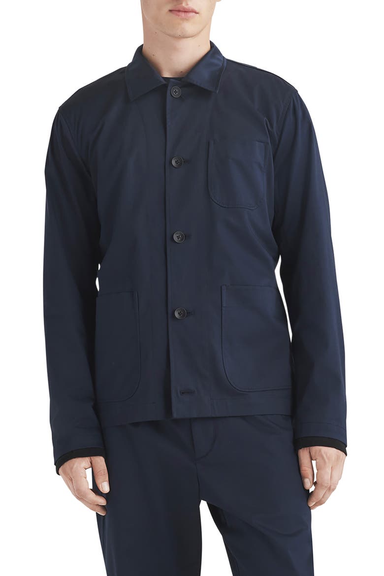 Evan Stretch Sateen Chore Shirt Jacket, Main, color, NAVY
