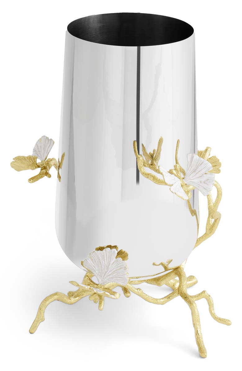 Michael Aram Butterfly Ginkgo Medium Vase, Alternate, color, Silver/ Gold