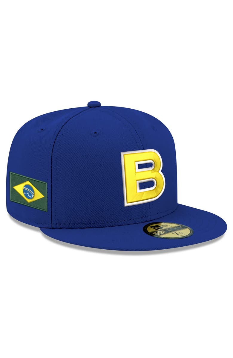 New Era Men's New Era  Blue Brazil Baseball 2026 World Baseball Classic 59FIFTY Fitted Hat, Alternate, color, 