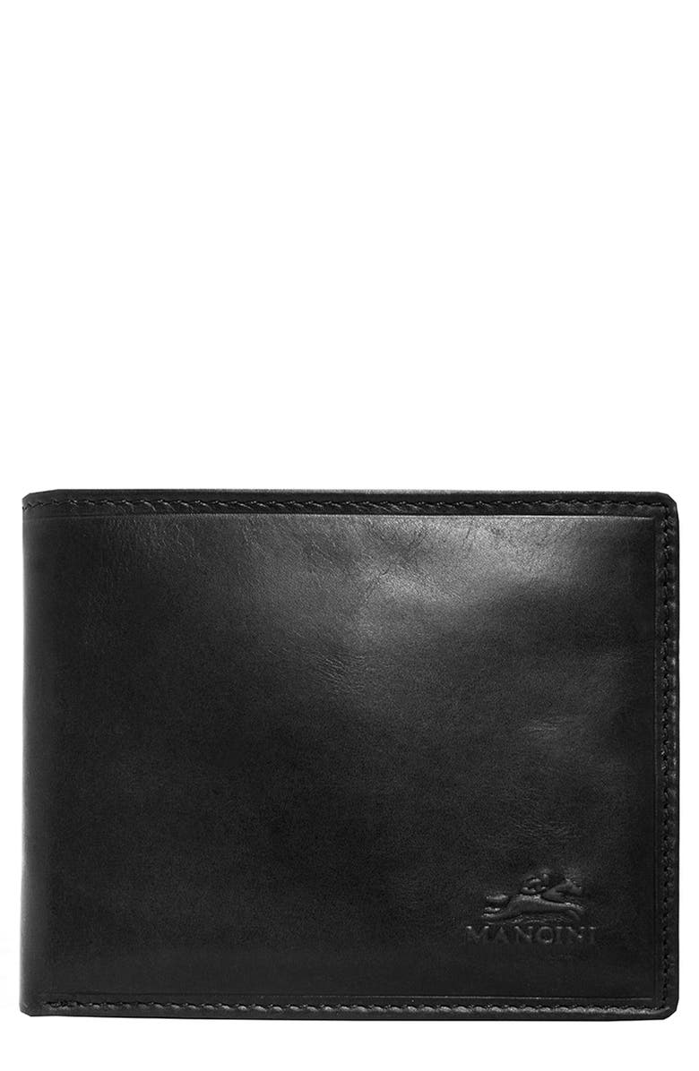 Mancini Boulder RFID Billfold Wallet, Main, color, Black