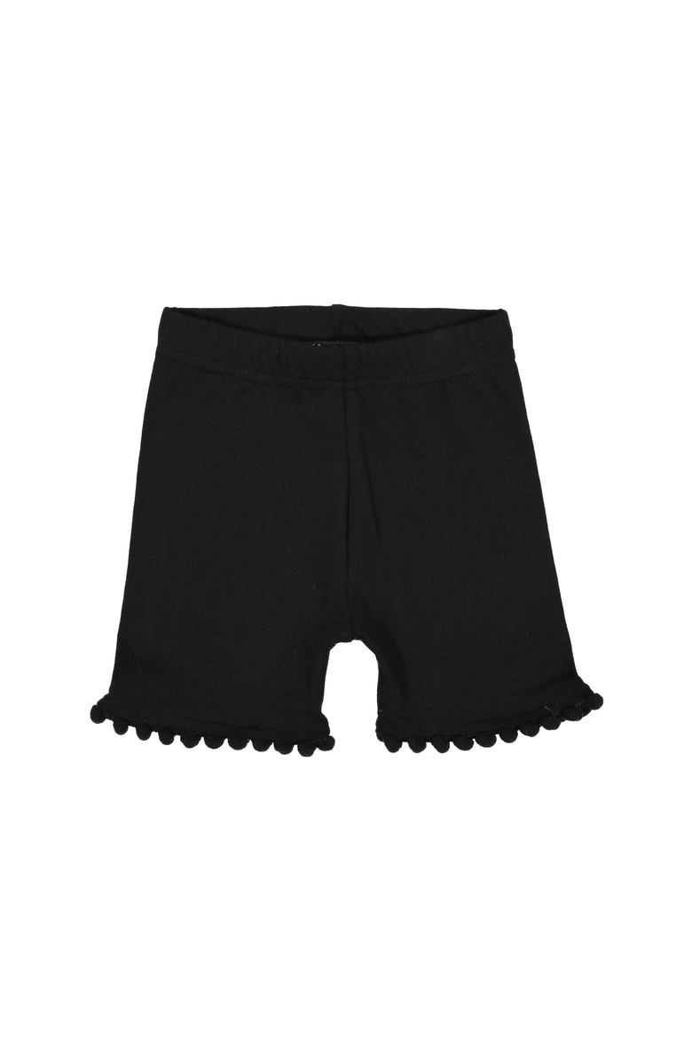 NoggiWear Pompom Trim Shorties Leggings, Main, color, Black