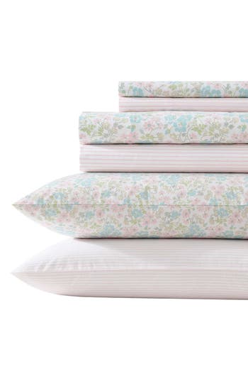 Laura Ashley Jaynie 6-piece Sheet Set In Pastel Blue