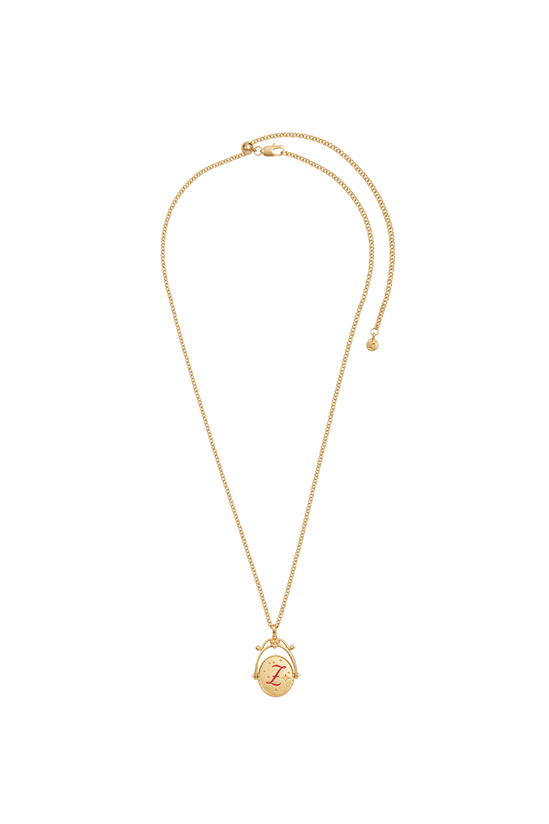 Z Initial Zigzag Clover Gold Spinner Chain Necklace, Alternate, color, Gold