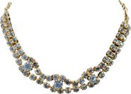 MADISON BEVERLY HILLS Vintage 1950s Blue Faceted Rhinestone Necklace
