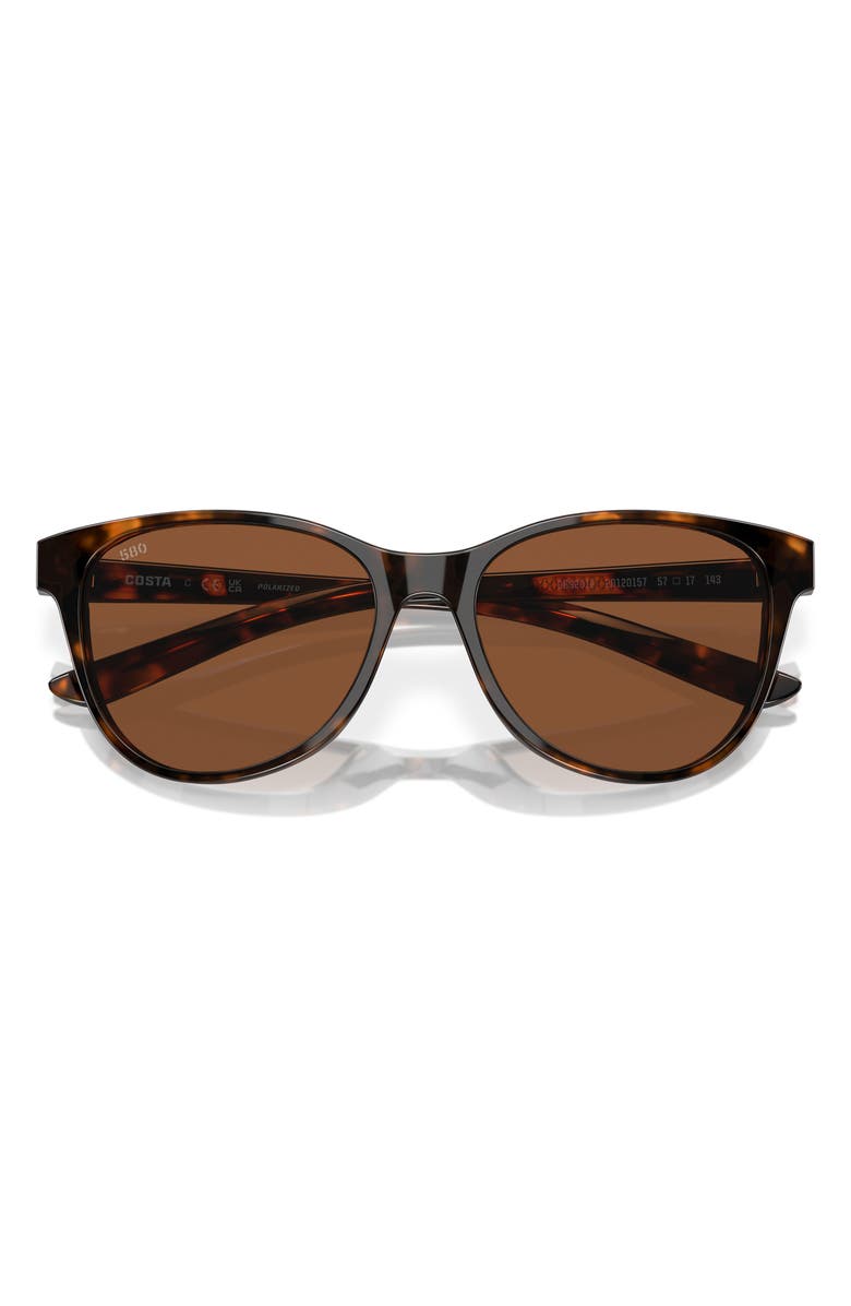 Costa Del Mar Catherine 57mm Polarized Phantos Sunglasses, Alternate, color, Tortoise